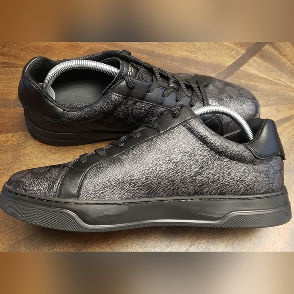 Coach High Line Signature Sneakers - Graphite/Black, M US 13D, Leather - Picture 8 of 15